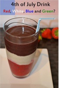 4th of July Drink: Red White and Blue and Still Green Smoothie 4th of July Drink: Red White and Blue and Still Green Smoothie