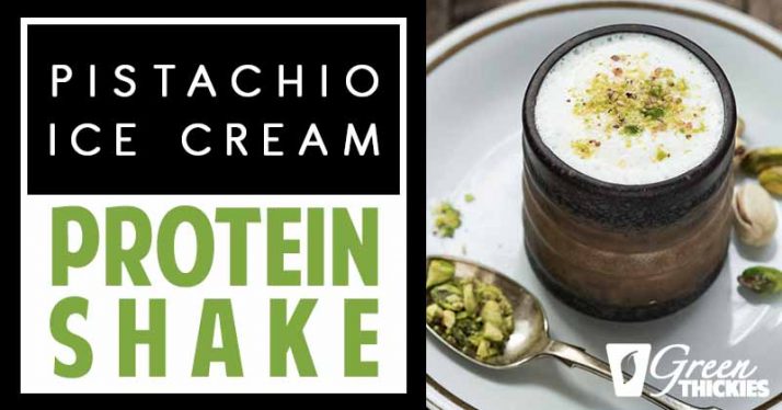 Raw Vegan Creamy “Pistachio Ice Cream” Thickie Shake