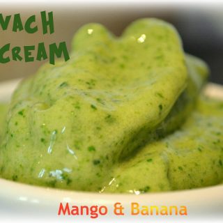 Mango Banana Spinach Ice Cream