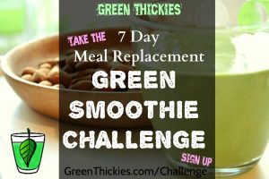 The 7 day meal replacement green smoothie challenge is about to start. Visit GreenThickies.com/Challenge to sign up