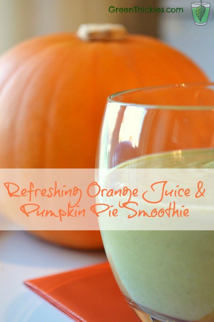 Refreshing Orange juice and pumpkin smoothie