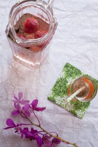 strawberry rosemary sun-tea – goodness in a glass