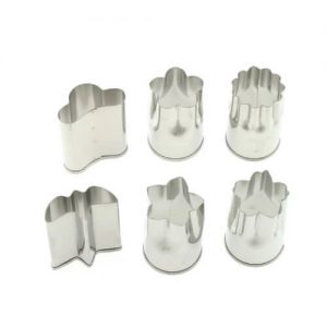Set of 6 Small Stainless Vegetable Cutters