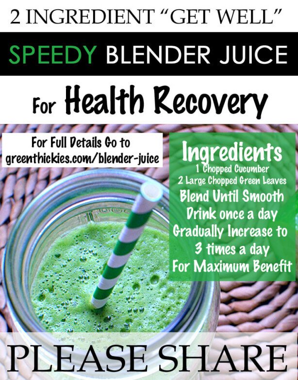 2 Ingredient "Get Well" Speedy Blender Juice For Fast Health Recovery