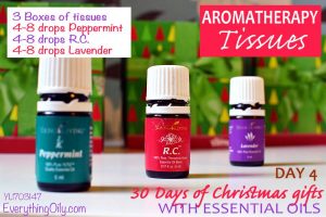 30 Days of Christmas Gifts with essential oils: Day 4 Aromatherapy Tissues
