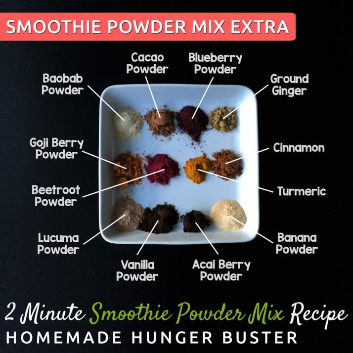 2-Minute Smoothie Powder Mix Recipe: Homemade Hunger Buster