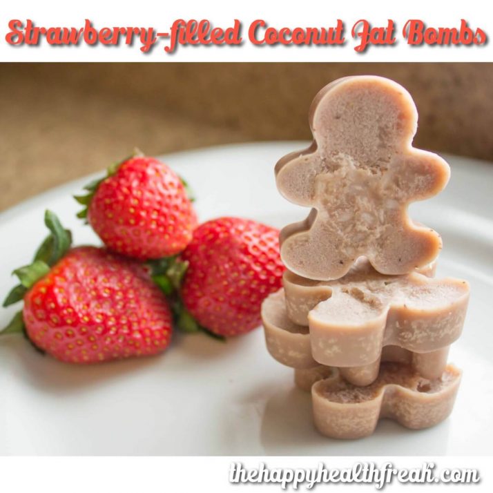 Strawberry-filled Coconut Fat Bombs