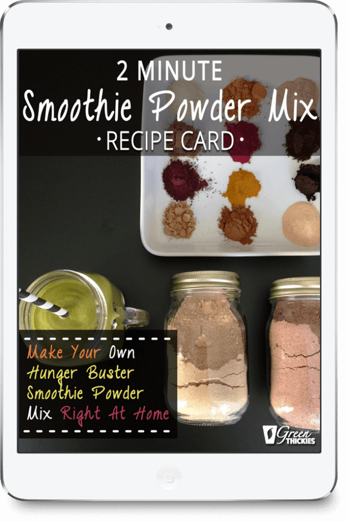 2 Minute Smoothie Powder Mix Recipe Card