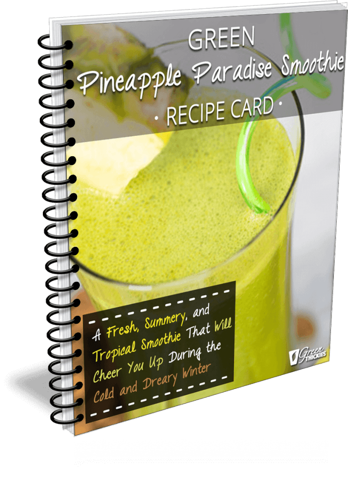 Green Pineapple Paradise Smoothie Recipe Card