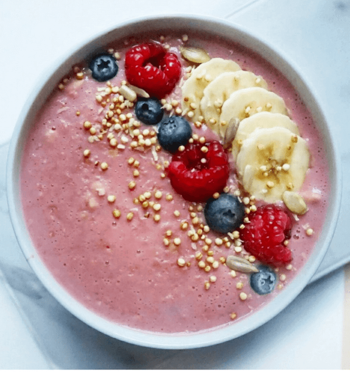 37 Healthy Valentine's Day Recipes: Indulge Without The Bulge
Vanilla & Beetroot Oatmeal with raspberries, blueberries and banana slices topping