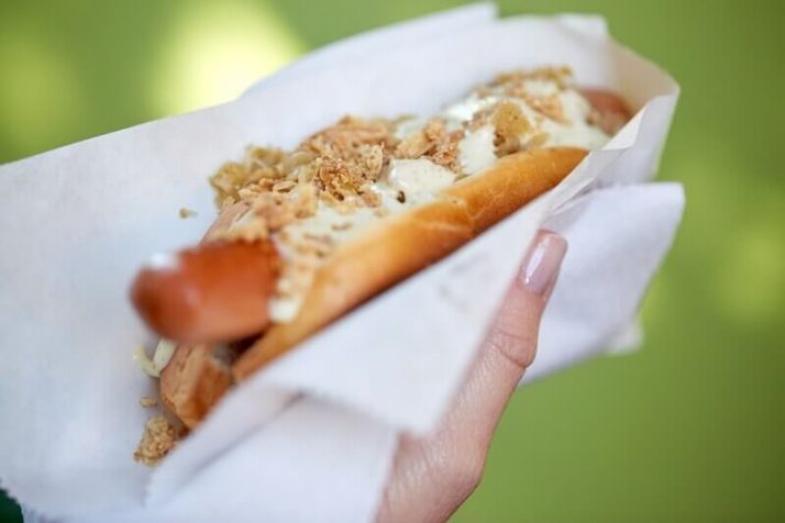 How To Lose Water Weight - 14 Ways To Reduce The Bloat  hand with hot dog