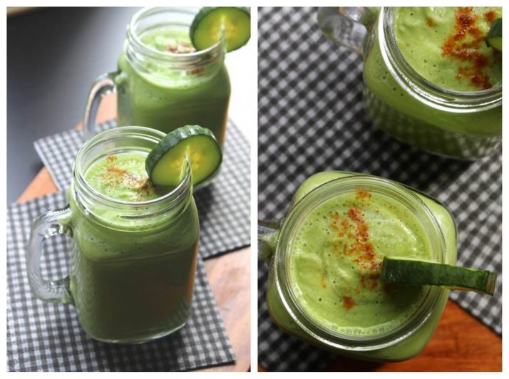 33 HEALTHY Green Drinks For St Patrick's Day Cucumber Lassi Complete Meal Green Thickie