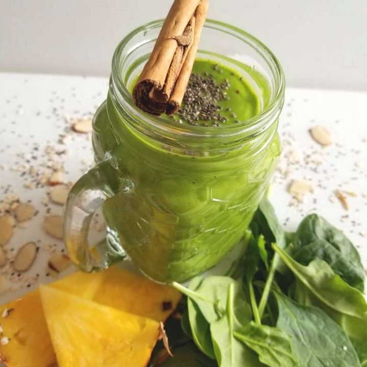 Pina Colada Meal Replacement Green Smoothie For Weight Loss 5