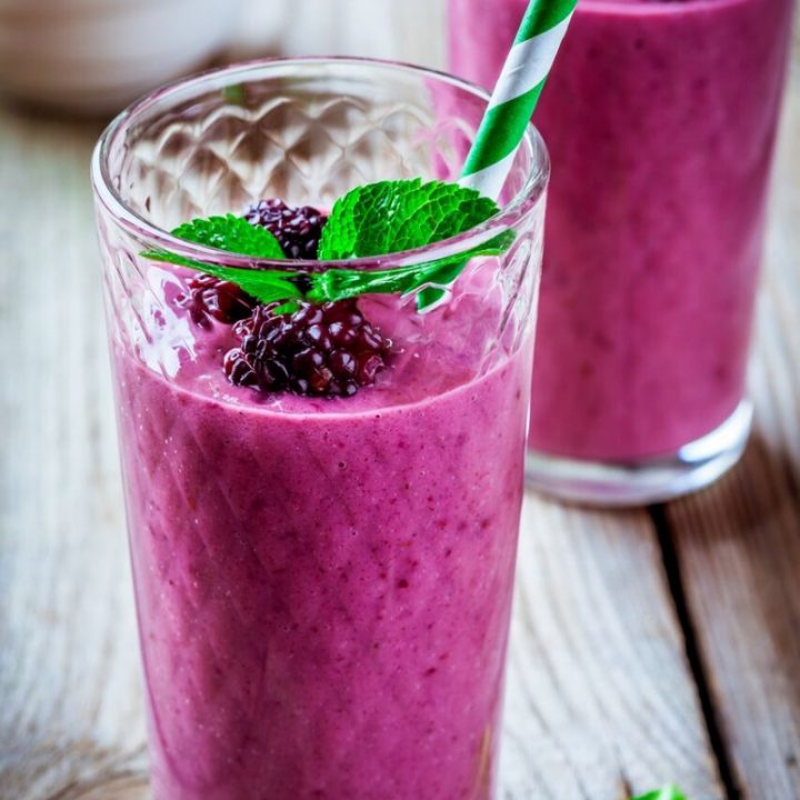 Blackberry Smoothie With Basil